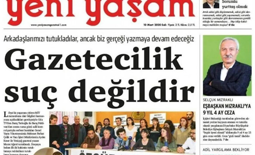 Yeni Yaşam gazetesinin X hesabına erişim engeli