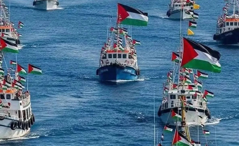 16 ülkeden çağrı Gazze'ye yardım götüren Sumud Filosu için çağrı