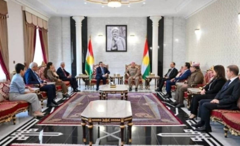 Mazlum Abdi ve İlham Ahmed, Mesud Barzani ile bir araya geldi