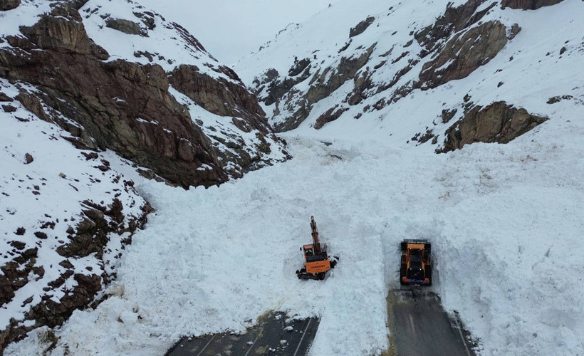 Van-Hakkari kara yoluna çığ düştü: Çok sayıda araç mahsur kaldı