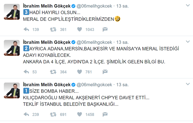 Gökçek: Meral Akşener'e İstanbul Büyükşehir'i teklif etti - Resim : 1