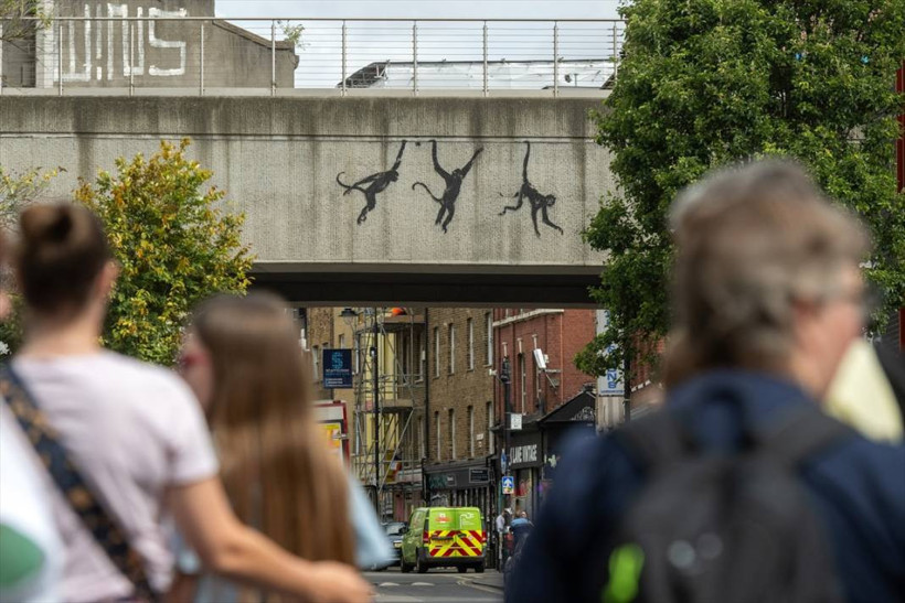 Keçi, fil, şimdi de 'üç maymun': Banksy'nin hayvan serisi ne anlama geliyor? - Resim: 2