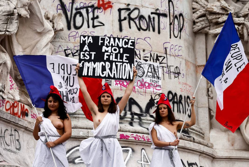 Paris'te binlerce kişi aşırı sağa karşı sokağa indi: 'Fransa bayrağı faşistlere ait değildir' - Resim: 9