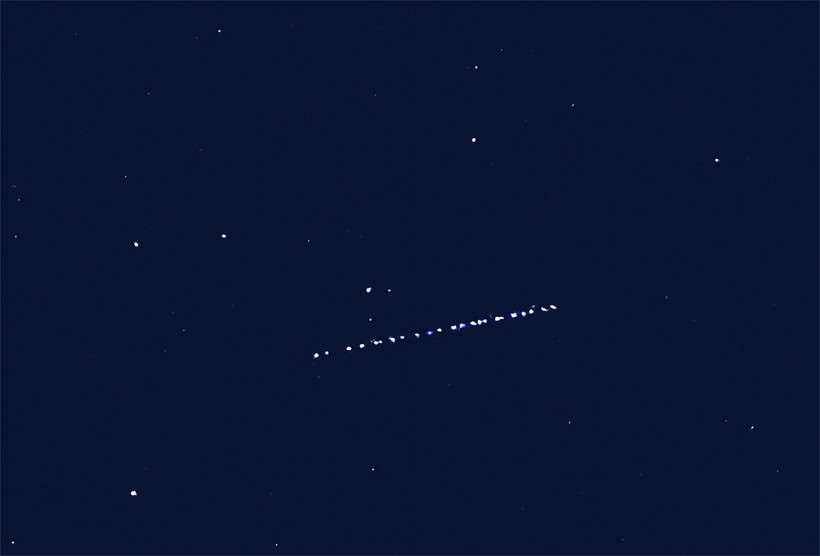 Bitlis semalarında Starlink uyduları görüntülendi - Resim : 1