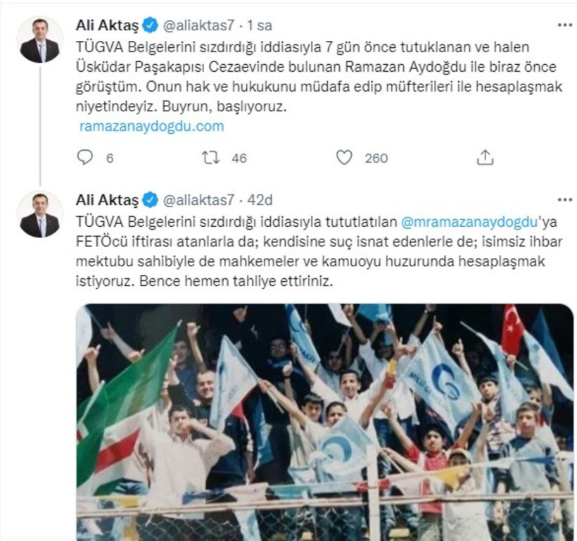 TÜGVA belgelerini sızdırdığı iddia edilen Aydoğdu ile görüşen Aktaş'tan çarpıcı açıklama - Resim : 2