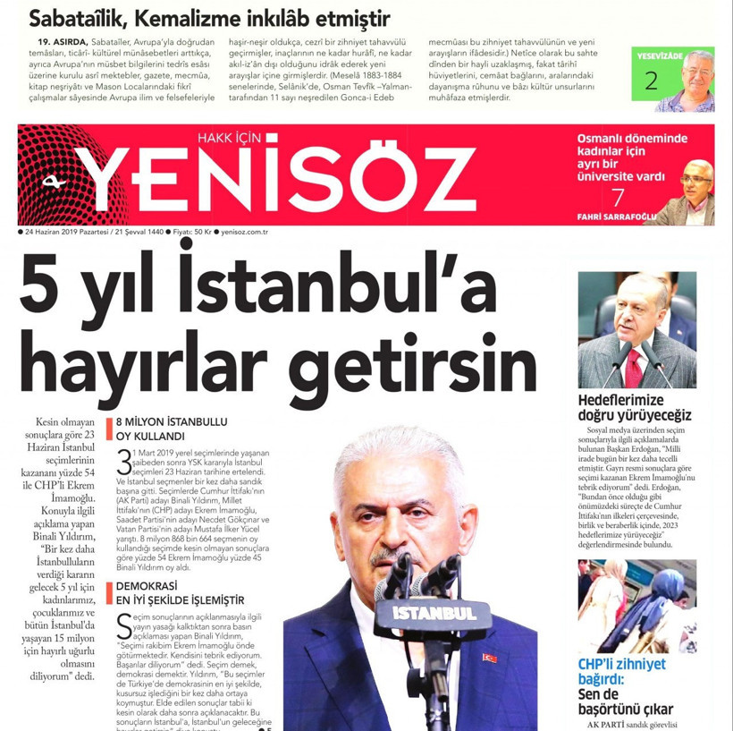 İktidar gazeteleri İmamoğlu'nun zaferini nasıl gördü? - Resim : 10