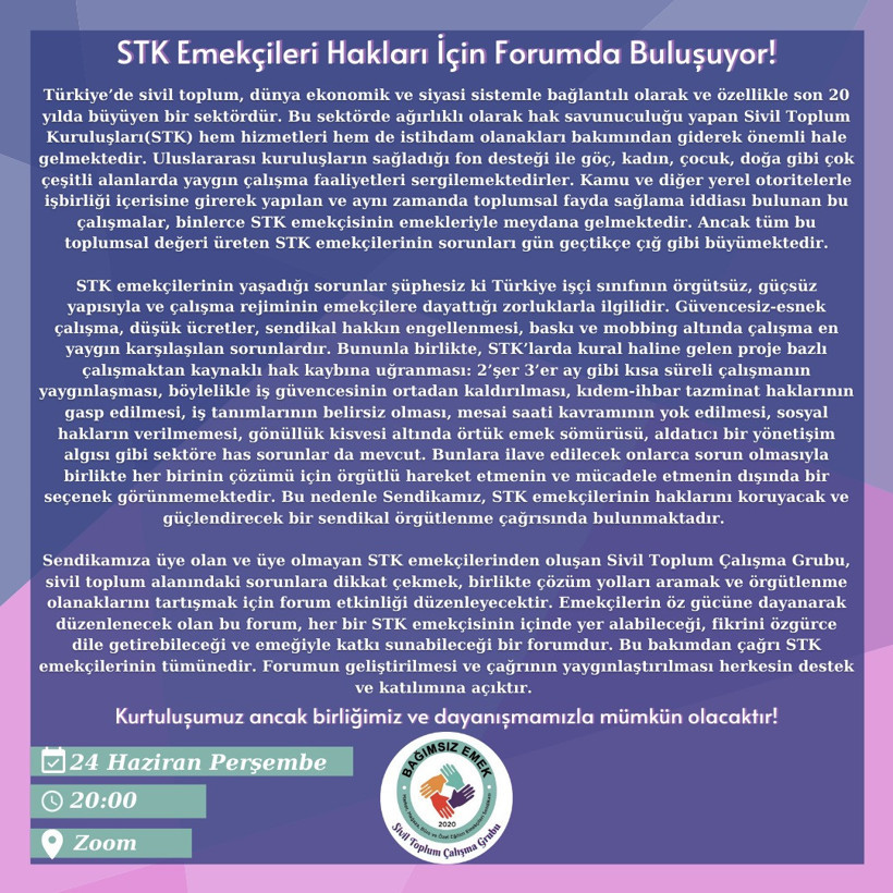 STK çalışanları için forum çağrısı - Resim : 1