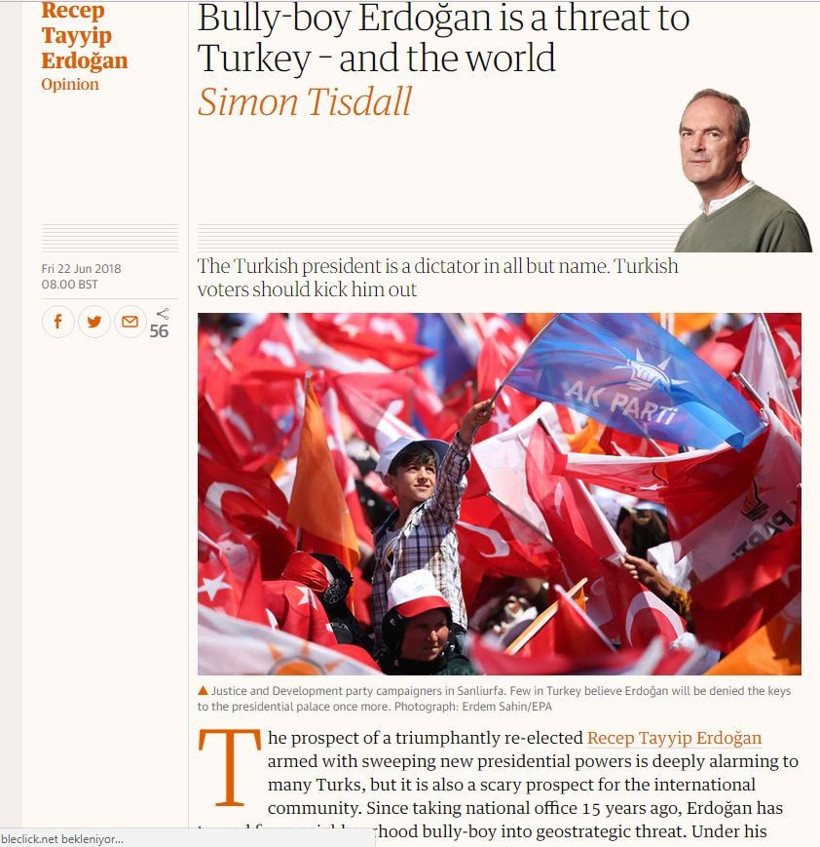 The Guardian: Erdoğan hem Türkiye hem de dünya için tehdit - Resim : 1