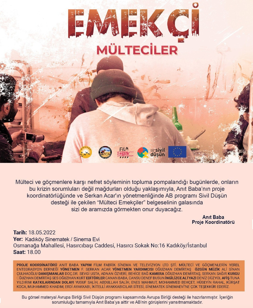 Emekçi Mülteciler Belgeseli: Biz Türkiye’ye alıştık, siz de bize alışın - Resim : 1
