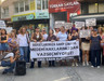 İzmir Kadın Platformu üyeleri Kadınlar İzmir'de hakları için sokağa çıktı
