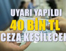 Artık elden ödeme yasak. Ödeyenlere 40 bin lira ceza kesilecek...